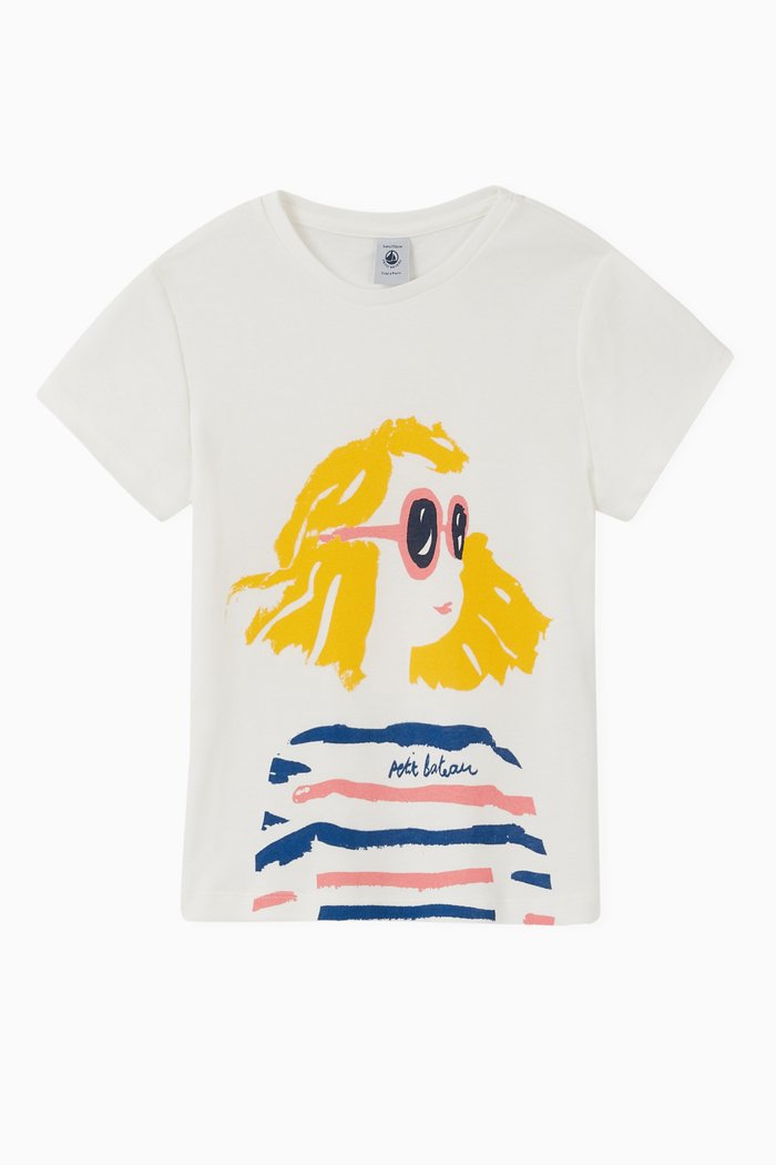 

Printed T-shirt in Cotton, White