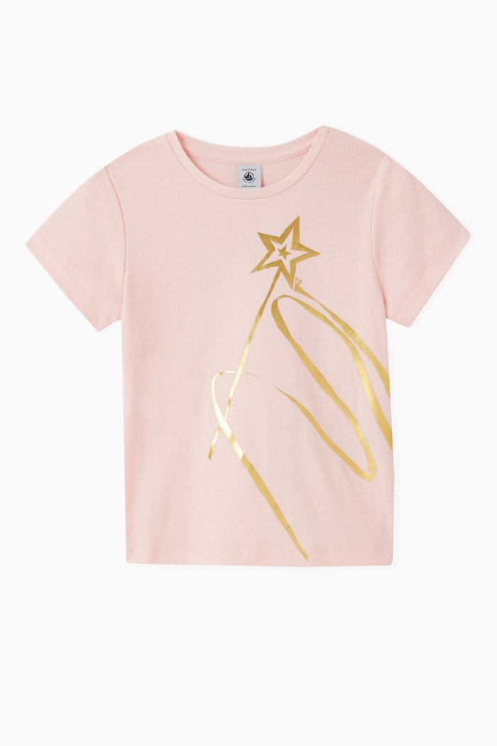 

Printed T-shirt in Cotton, Pink