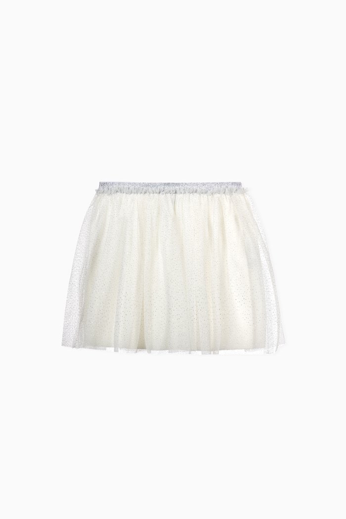 

Glittery Skirt in Tulle, White