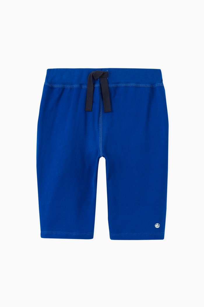 

Jersey Bermuda Shorts in Cotton, Blue