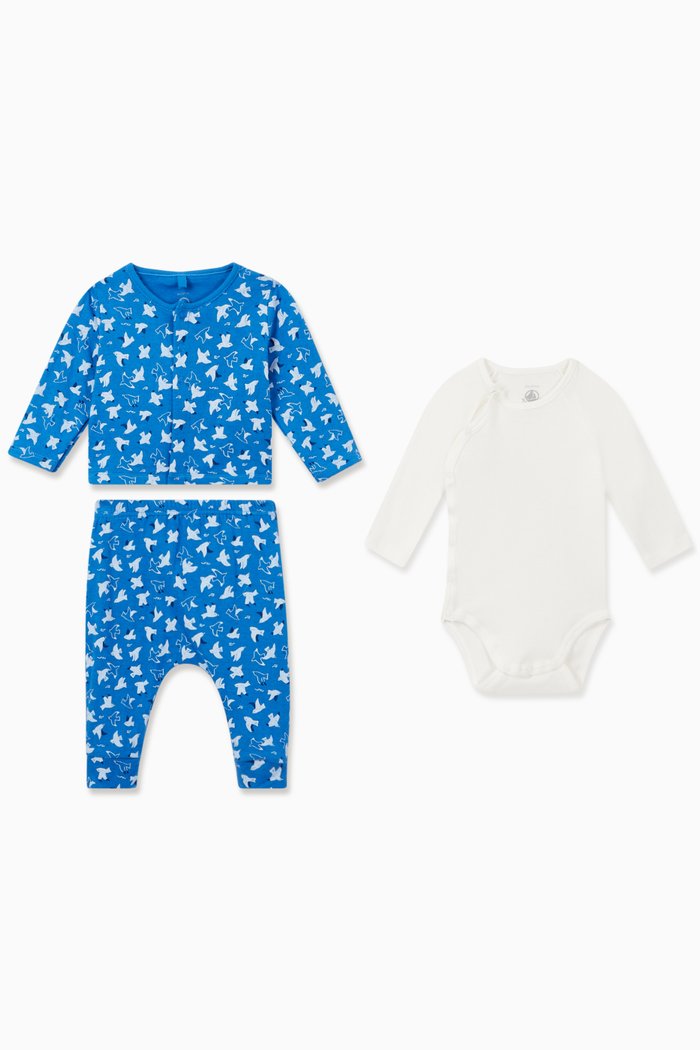 

Bird Print Set in Organic Cotton, Multicolour