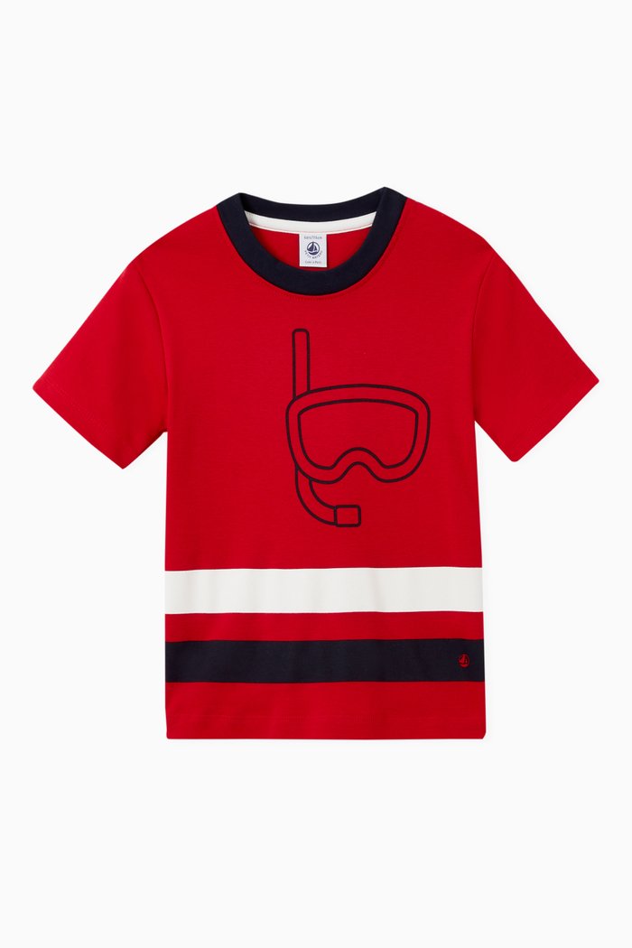 

Printed T-shirt in Cotton, Multicolour