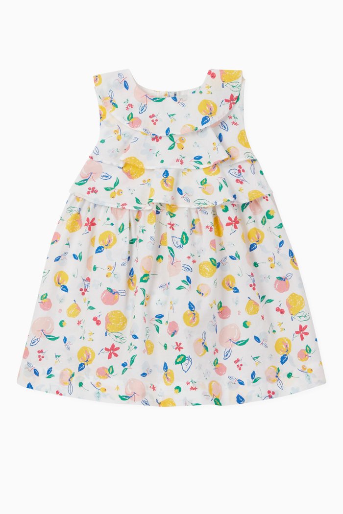 

Fruit Print Dress in Poplin, Multicolour