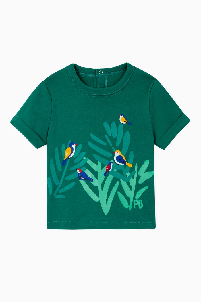 

Printed T-shirt in Cotton, Green