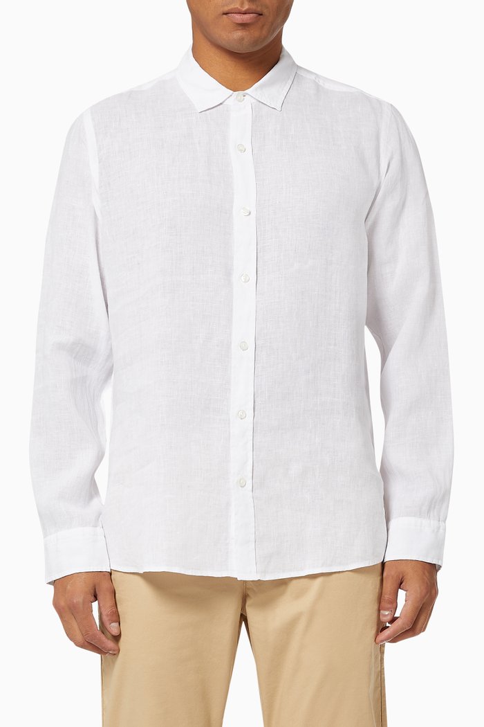 Toronto Casual Shirt in Linen, White
