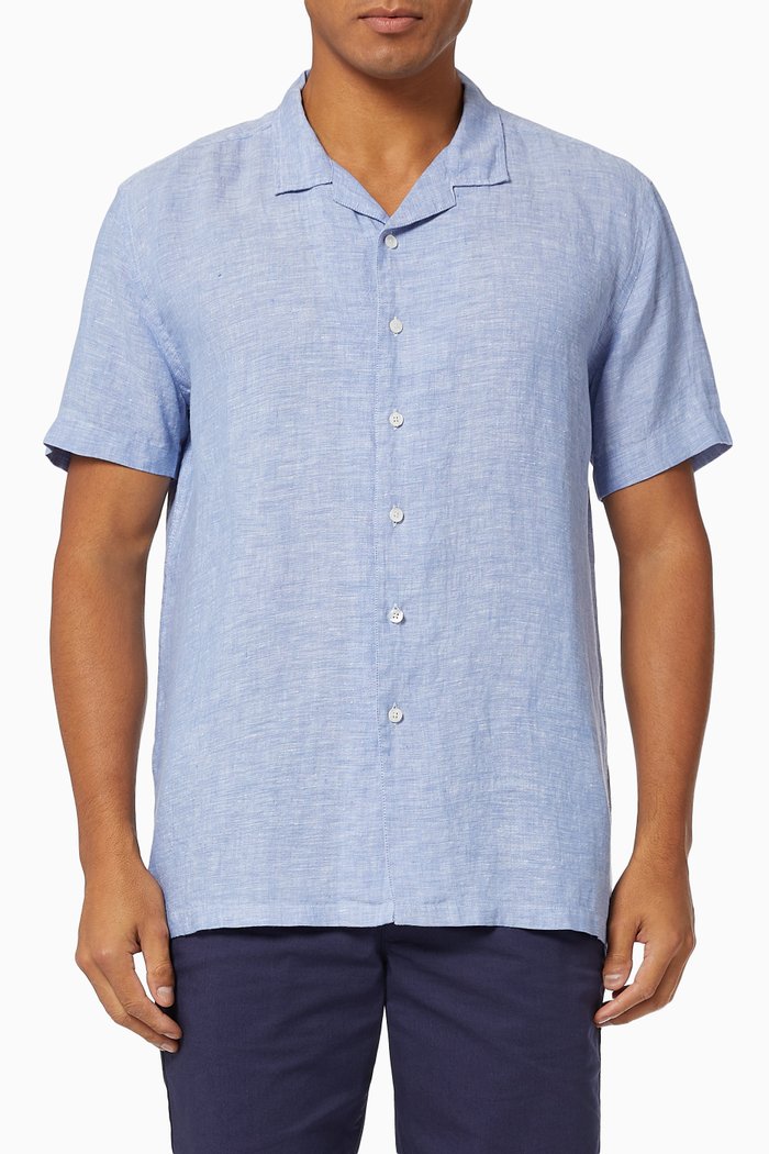 

Rom Hawaii Shirt in Cotton, Blue