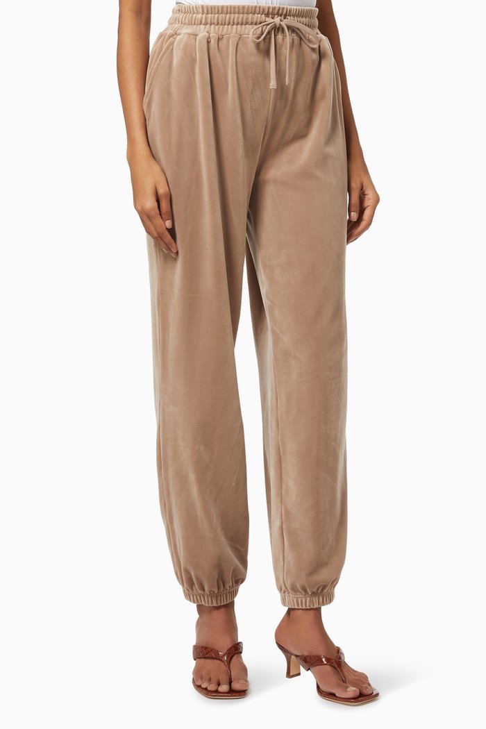 

Frances Sweatpants in Velour, Neutral