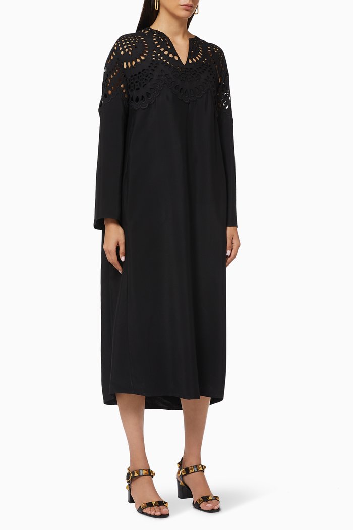 

San Gallo Kaftan in Viscose, Black