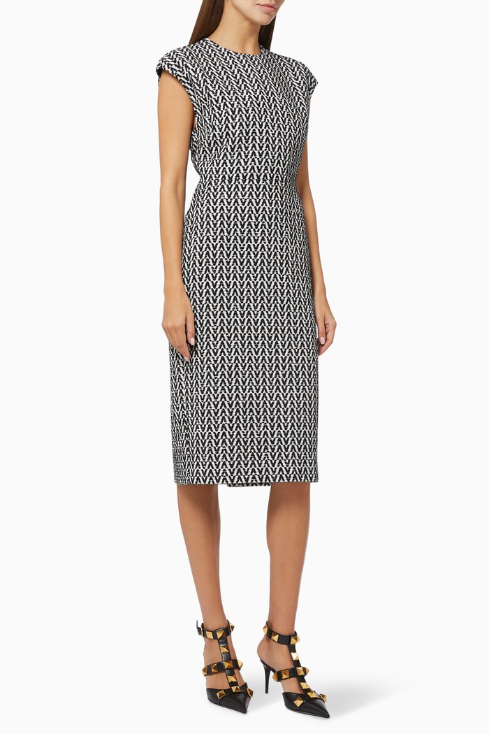 

Dress in Valentino Optical Bouclé, Black