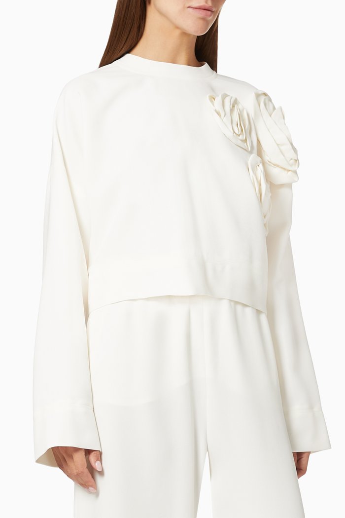 

Valentino Rose Blossom Top in Techno Cady, Neutral