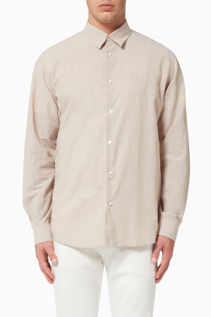 

Classic Shirt in Organic Cotton & Linen, Neutral