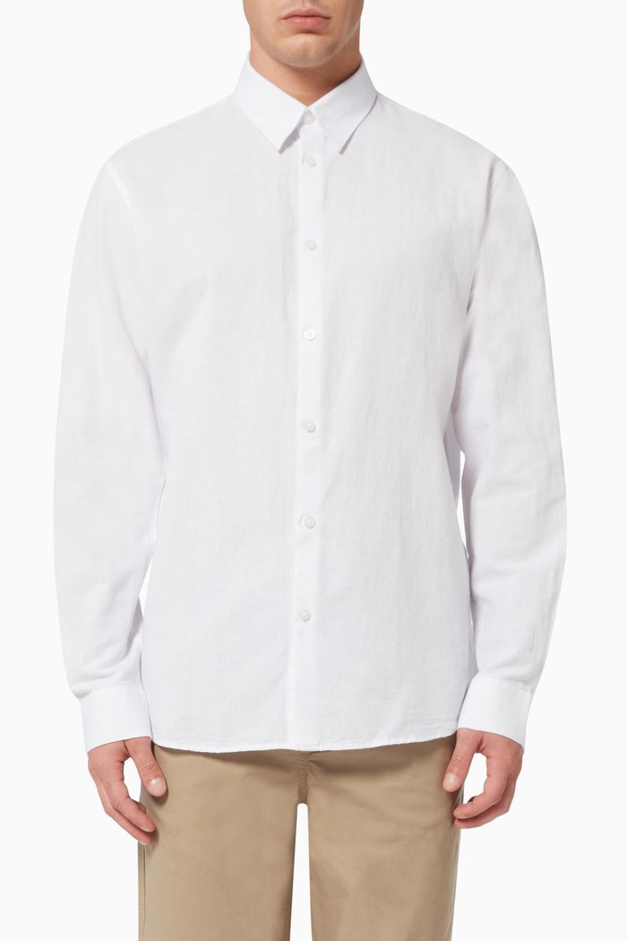 

Classic Shirt in Organic Cotton & Linen, White