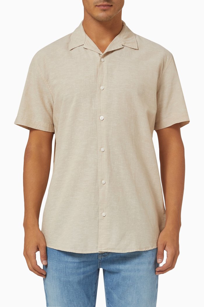 

Resort Shirt in Linen, Neutral