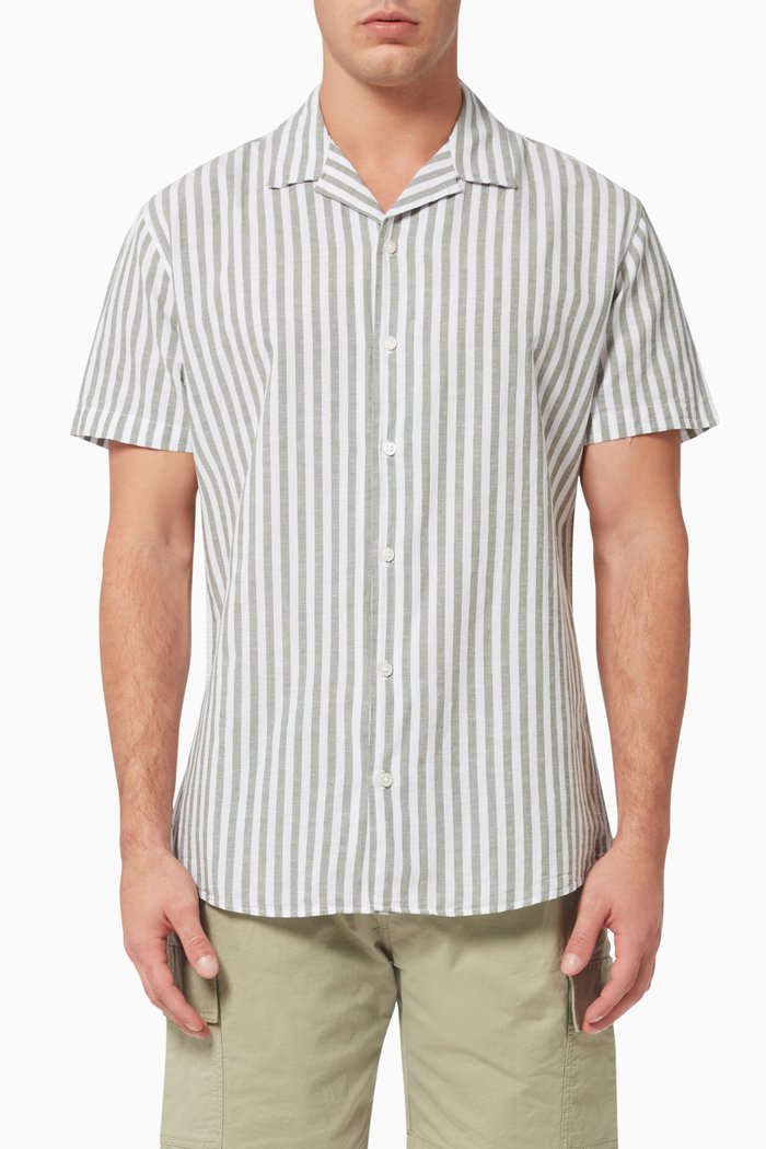 

Resort Shirt in Linen, Green
