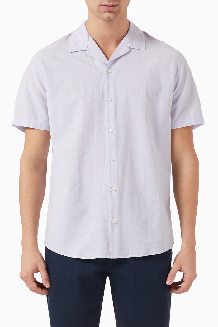 

Resort Shirt in Linen, Purple