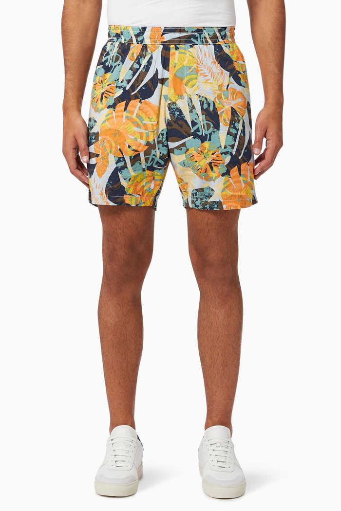 

Printed Co-Ord Shorts in Tencel™ Modal, Blue