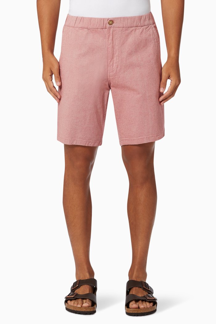 

Melange Shorts in Cotton Stretch, Red