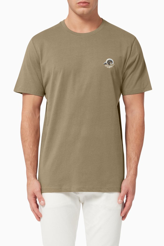 

Chest Embroidery T-shirt in Organic Cotton, Green