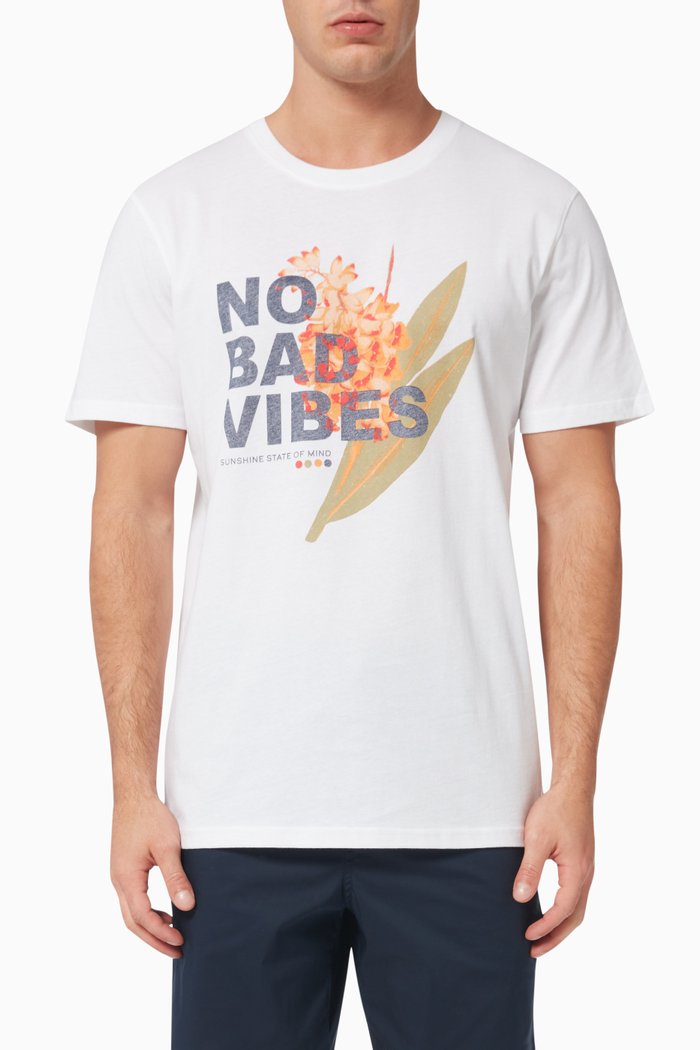 

Statement Print T-shirt in Organic Cotton, White