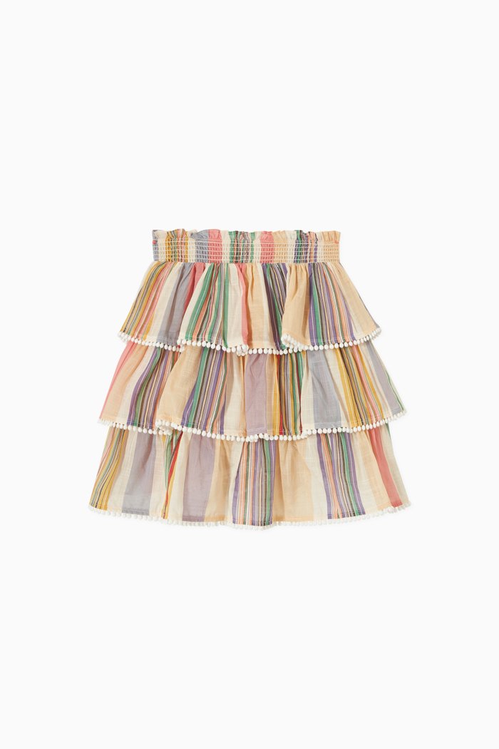 

Mae Tiered Skirt in Cotton, Multicolour