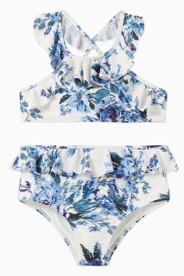 

Aliane Butterfly Frill Bikini, Blue