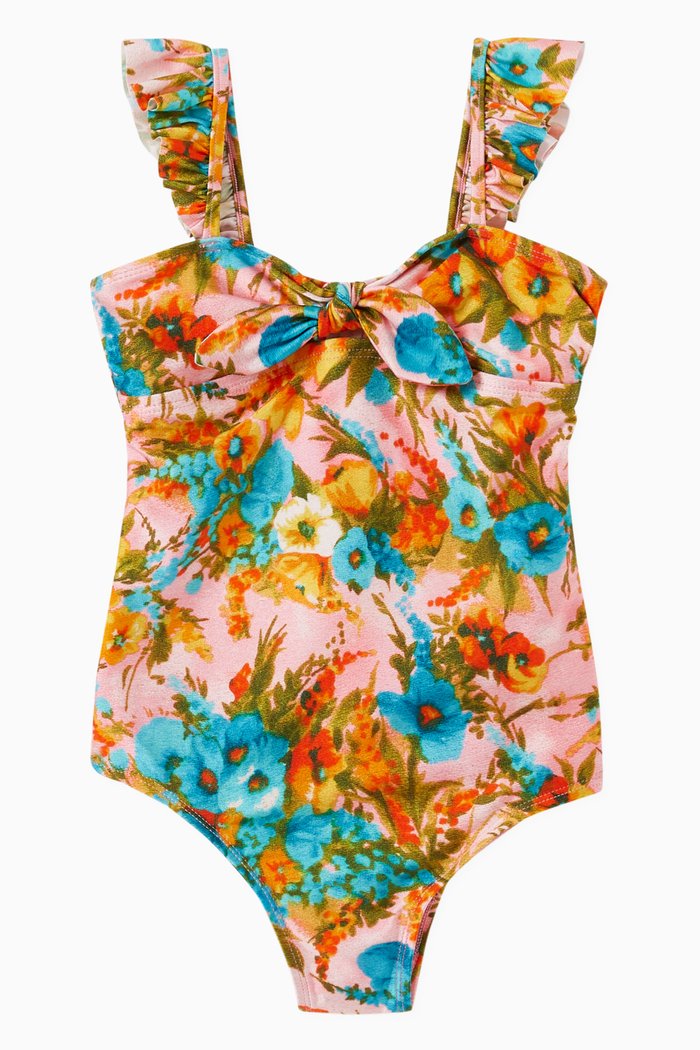 

Estelle Tie Front One Piece Swimsuit, Multicolour