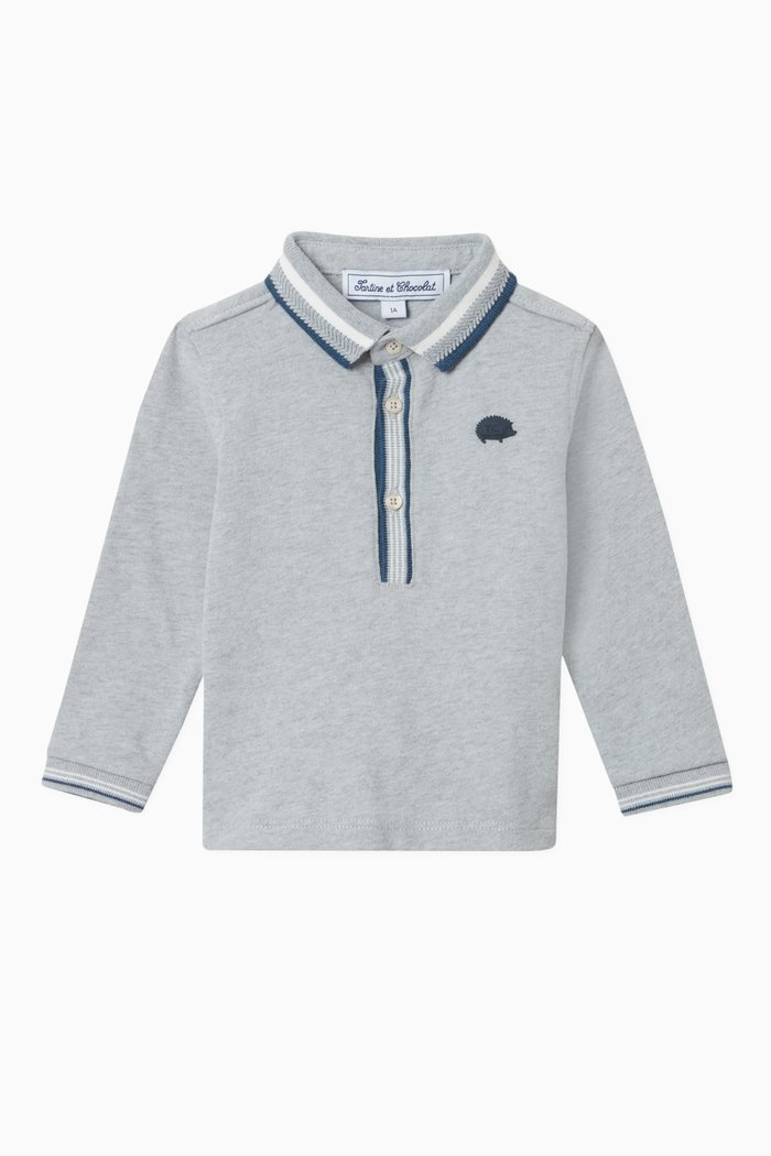 

Polo Shirt in Cotton, Blue