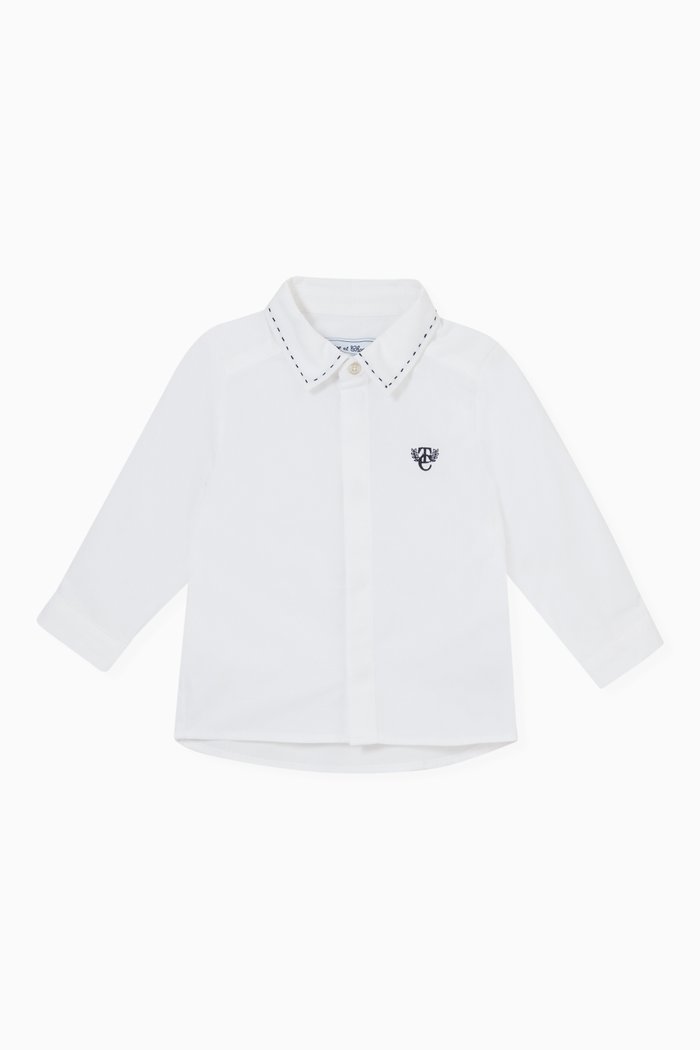 

Logo Shirt in Poplin, White