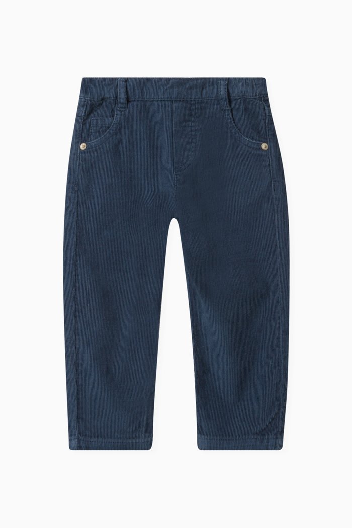

Wide-Ribbed Corduroy in Cotton, Blue