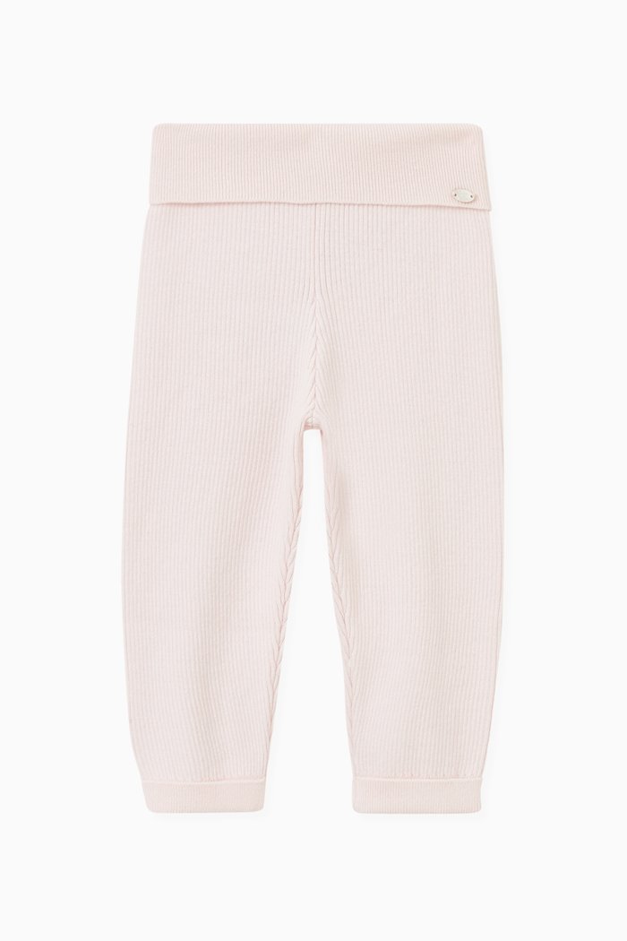

Ribbed Leggings in Cotton Cashmere Blend, Pink