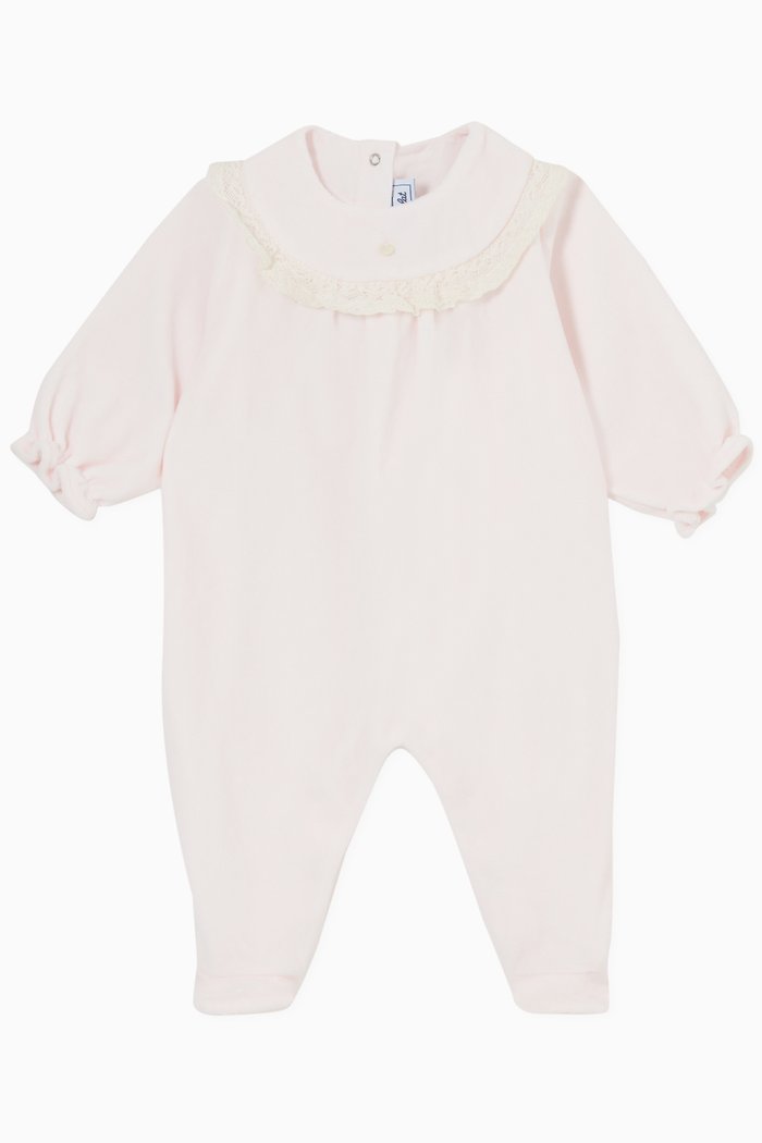 

Pajama in Velour & Lace, Pink