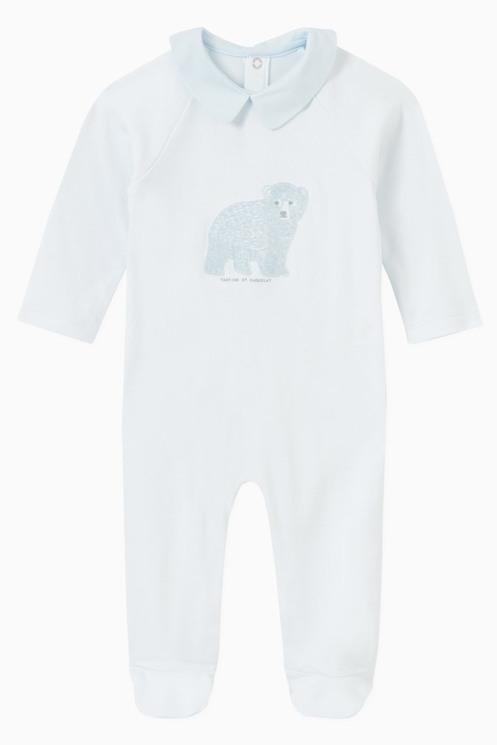 

Bear Pajama in Cotton, Blue