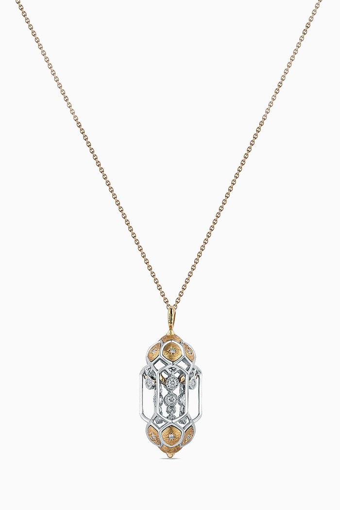 

Gafla Lantern Necklace 1442 in 18kt Yellow & White Gold