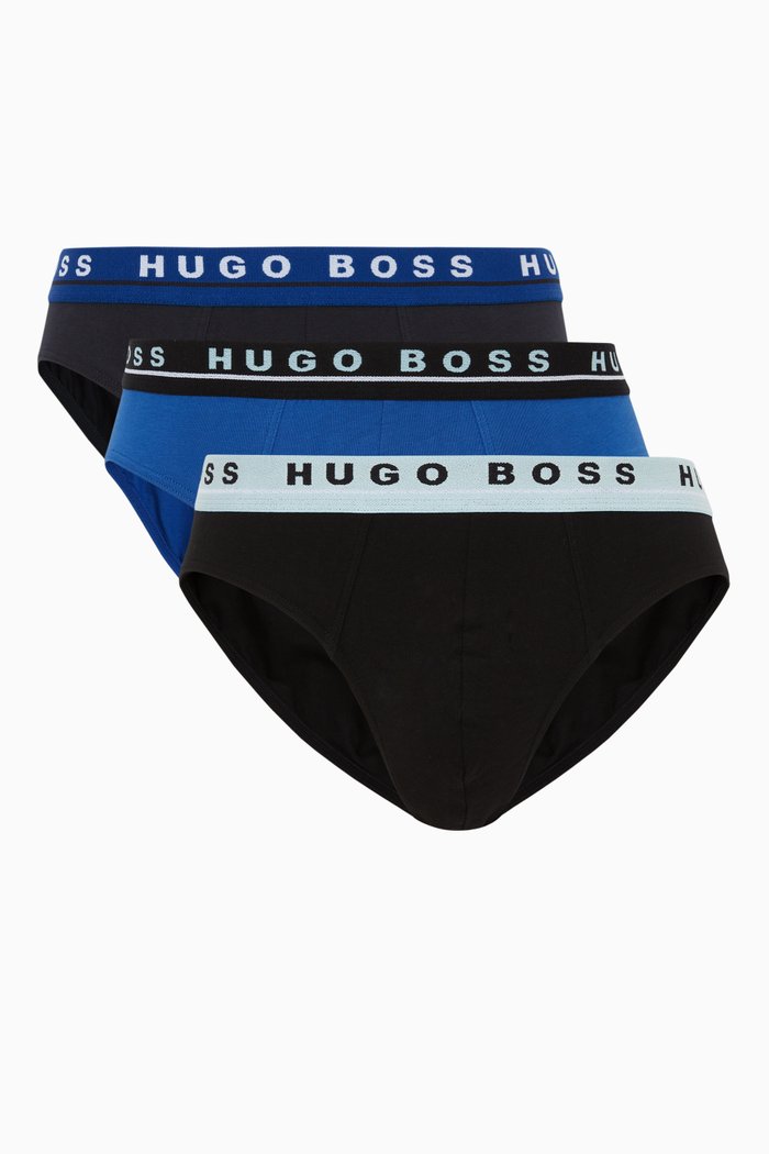 

Logo Briefs in Stretch Cotton Jersey, Set of 3, Multicolour