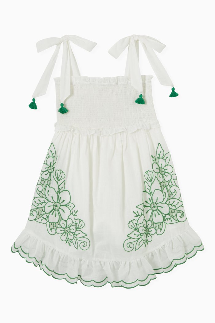 

Teddy Embroidered Dress, Neutral