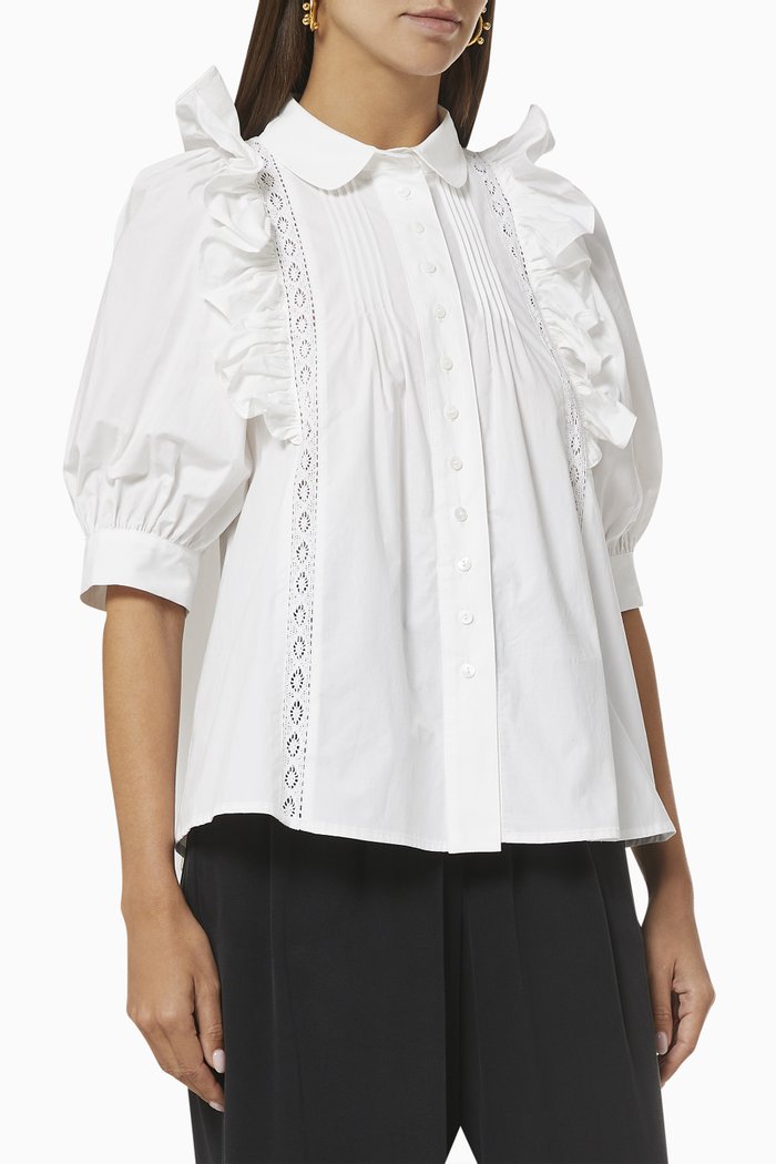 

Lottie Shirt in Organic Cotton, White