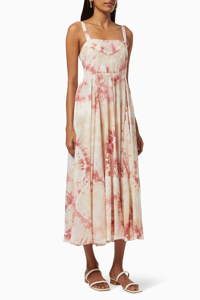 

Apron Maxi Dress in Sustainable Tencel, Neutral