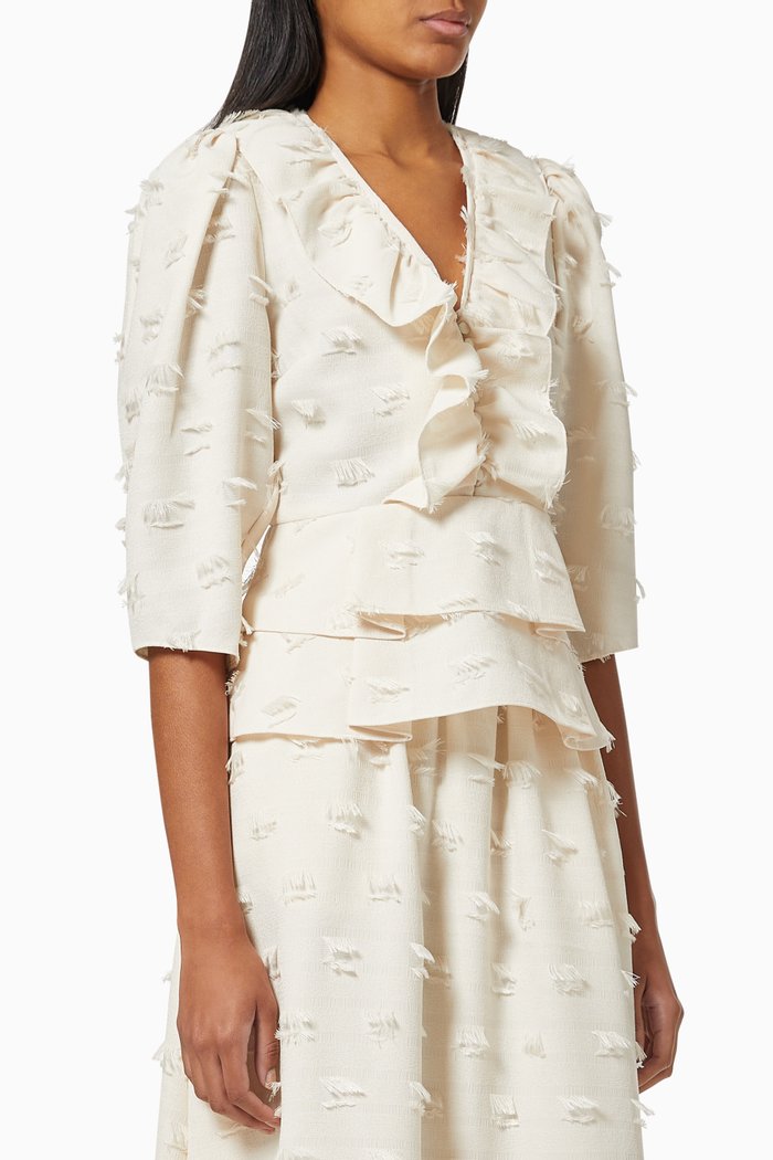 

Mira Top in Silk-blend Knit, Neutral