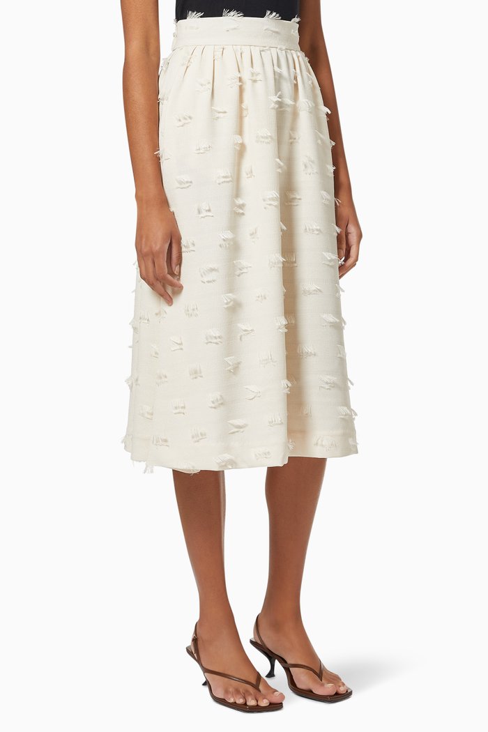

Erica Skirt in Silk-blend Batiste, Neutral
