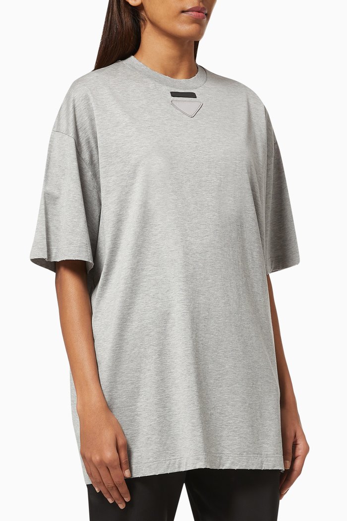 

Oversized T-shirt in Cotton Jersey, White