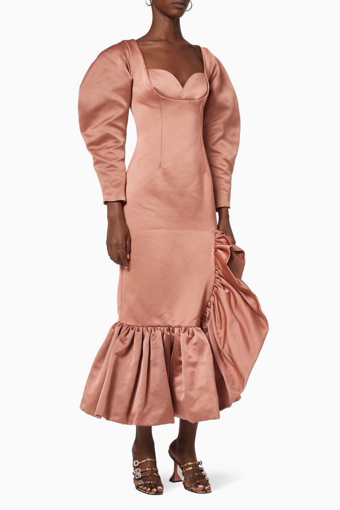 

Regard en Or Dress in Satin, Neutral