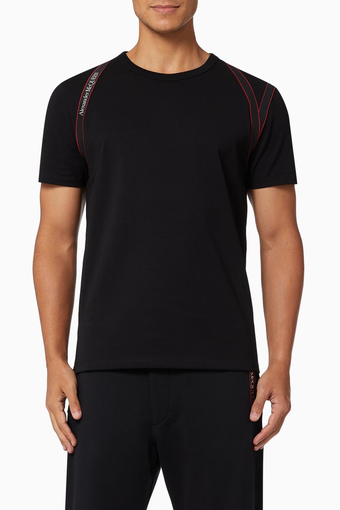 

Selvedge Harness T-shirt in Cotton Jersey, Black