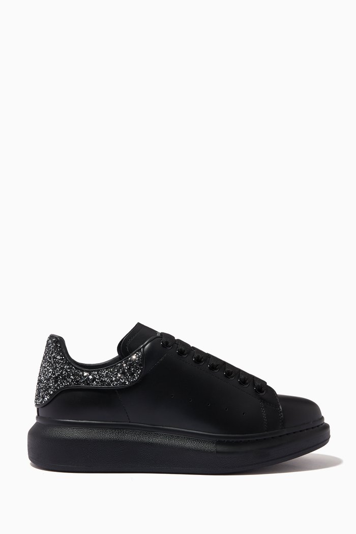 

Oversized Sneakers in Leather, Black