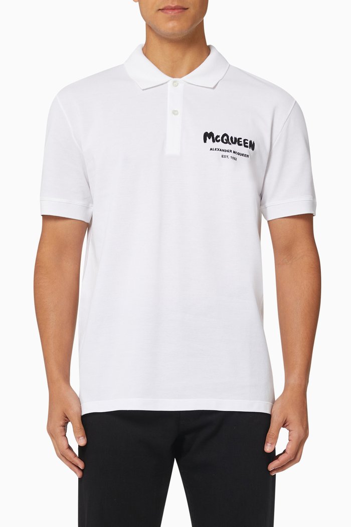 

Logo Polo Shirt in Cotton, White