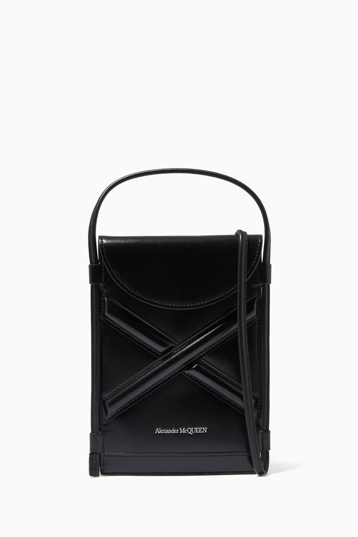 

The Curve Phone Holder in Leather, Black