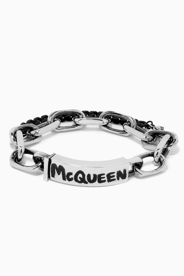 

McQueen Graffiti Bracelet in Brass, Multicolour