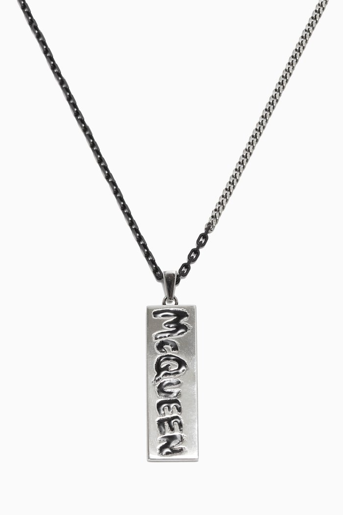 

McQueen Graffiti Necklace in Brass, Multicolour