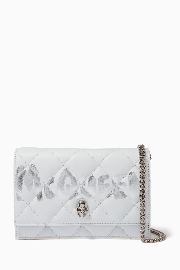 

Small Skull Bag in Quilted Nappa, White