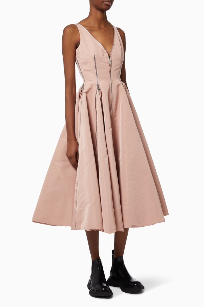 

Pieced & Panelled Dress in Polyfaille, Multicolour