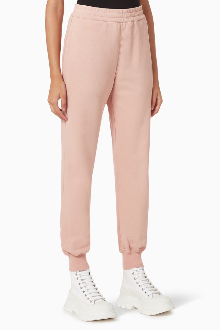 

McQueen Graffiti Joggers in Cotton Jersey, Grey